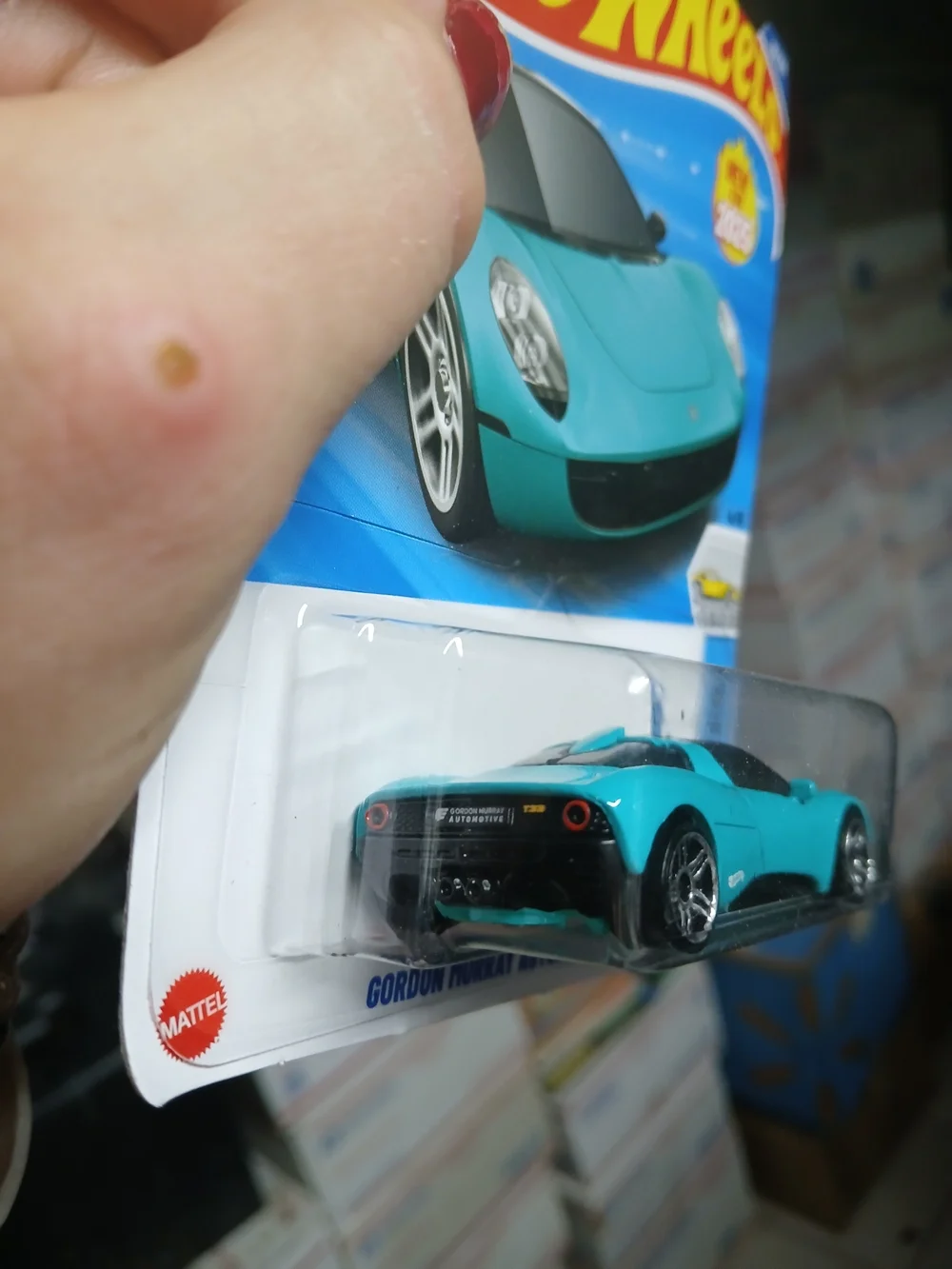 teal Hot Wheels Gordon Murray Automotive T.33 from the 2025 Factory Fresh series